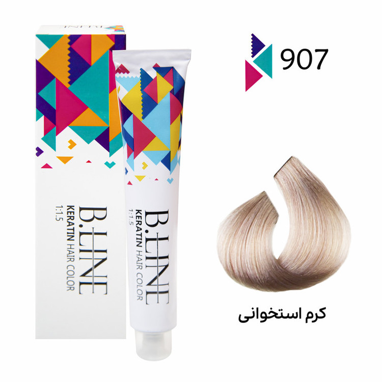 رنگ مو بی لاین شماره 907 حجم 100 میلی لیتر رنگ کرم استخوانی