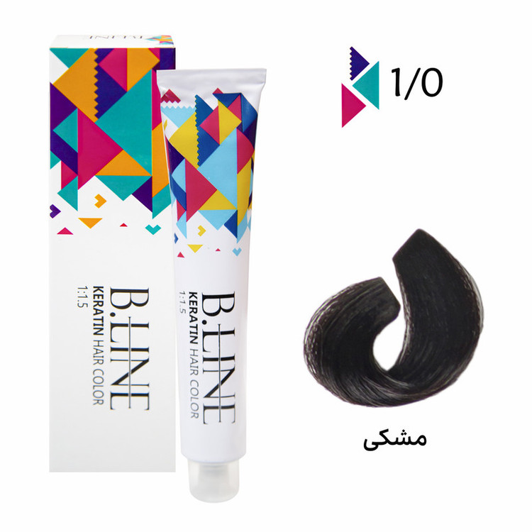 رنگ مو بی لاین شماره 1.0 حجم 100 میلی لیتر رنگ مشکی