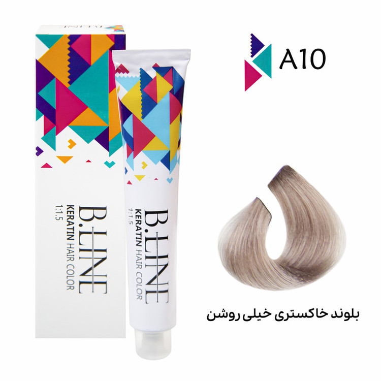 رنگ مو بی لاین شماره A10 حجم 100 میلی لیتر رنگ بلوند خاکستری خیلی روشن