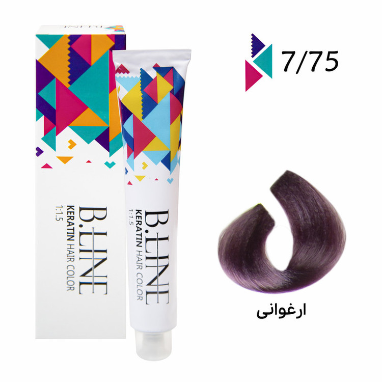 رنگ مو بی لاین شماره 7.75 حجم 100 میلی لیتر رنگ ارغوانی