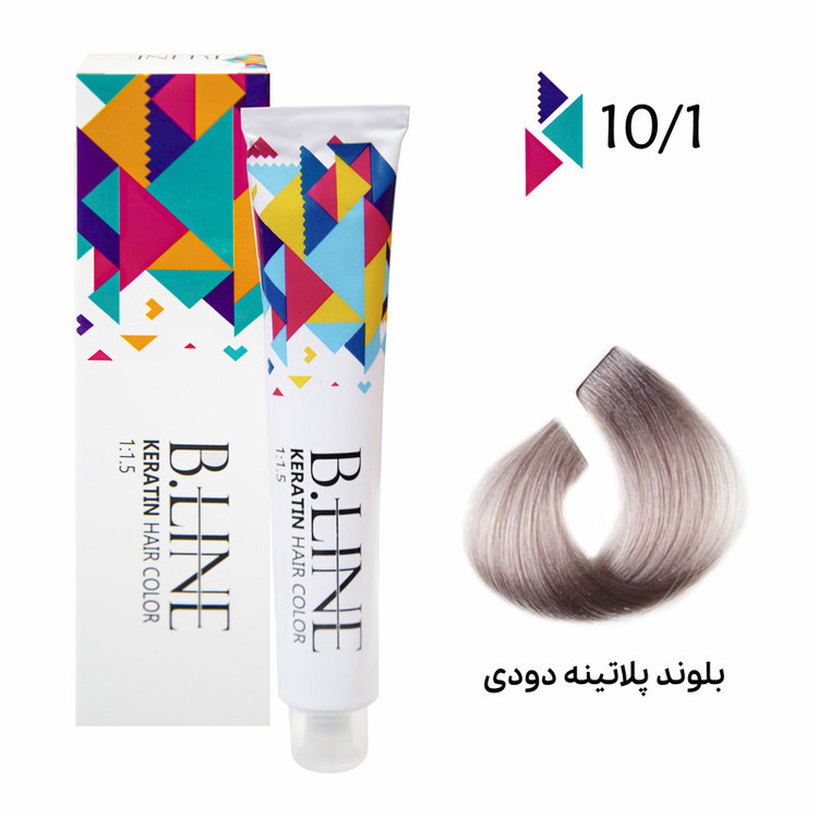 رنگ مو بی لاین شماره 10.1 حجم 100 میلی لیتر رنگ بلوند پلاتینه دودی