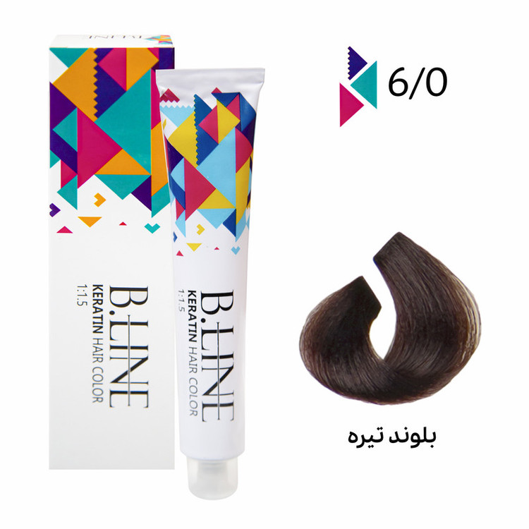رنگ مو بی لاین شماره 6.0 حجم 100 میلی لیتر رنگ بلوند تیره