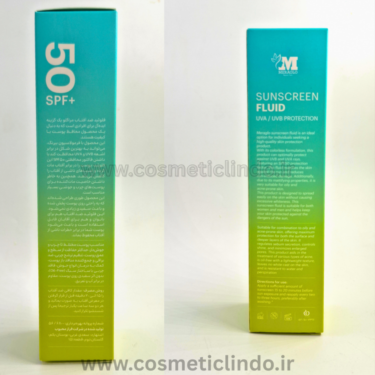 فلوئید ضدآفتاب با SPF50 حجم 100 میلی لیتر مراگلو